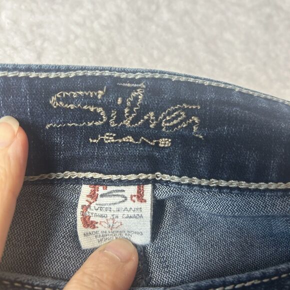 Silver Jeans Women’s34 Santorini Low Rise Ankle Medium Wash Denim Blue Jeans Y2K - Picture 12 of 12